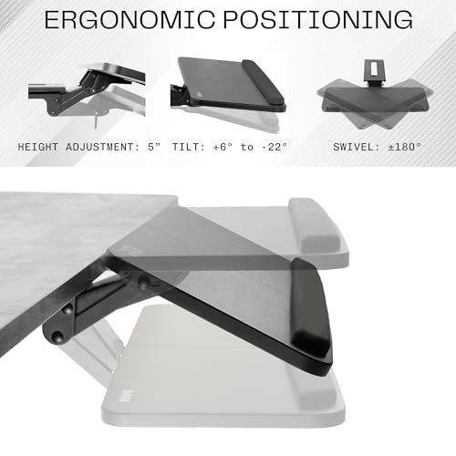 VIVO Black Under Desk 25 x 10 in Keyboard Tray, MOUNT-KB03B