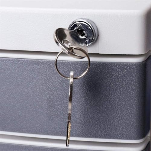 noxozoqm Secure Flat File Cabinet with Lock | A4 Paper Storage Box for Office Desktop
