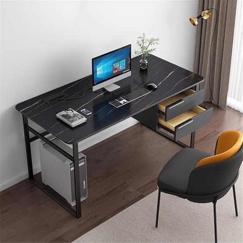 YUHUAWF Writing Desk Computer Desk Workstation, Home Office, Modern Rock Board Writing with Drawers Computer Desks