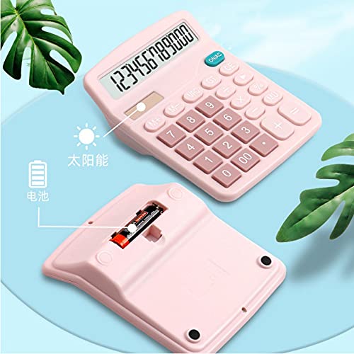 12 Digit Desk Solar Calculator Large Buttons Financial Business Accounting Tool Big for School Student(D)