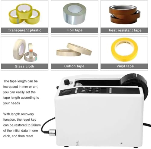 IMOSEI Automatic Tape Dispenser, Electric Tape Dispenser with Automatic Cutter, Led Display & Memory Function, for Office, Warehouse Packaging, and School Use