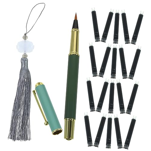 Chinese Caligraphy Brush, 5 Sets Fountain Pen Brush Refillable Ink Pen Watercolor Brush Pens Drawing Pens Chinese Calligraphy Pen Chinese Calligraphy Brush Portable Calligraphy Pens Ink Painting Pen