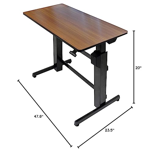 Ergotron – WorkFit-D Standing Desk, Height Adjustable Sit Stand Ergonomic Desk – Walnut