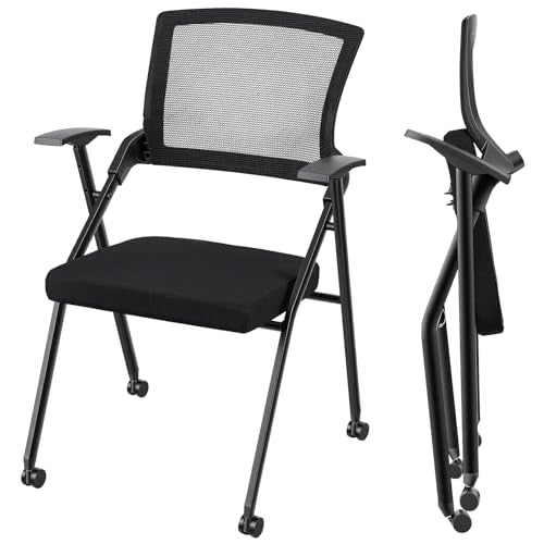 Folding Office Chair with Ergonomic Mesh Back