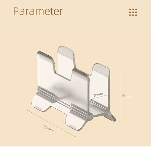 QERTYHJK Vertical Laptop Stand for Transparent Desktop Holder Notebook Support for Tablet