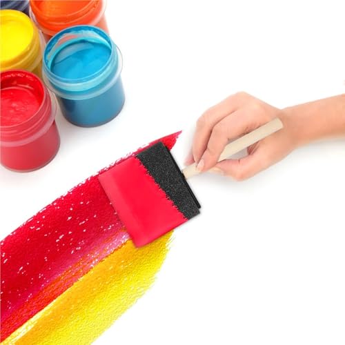 Foam Brushes for Painting 40 Pcs Sponge Brushes - Portable Painting Tools Set Perfect for DIY Craft Drawing Supplies & Art Kits