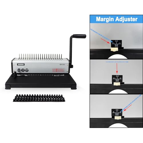 RAYSON SD1202 19-Hole Comb Binder, 10-Sheet Punch, 200-Sheet Capacity