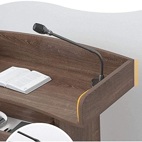 ZEELYDE Lectern Podium Stand,Host Ceremonial Lectern Desk with Drawer Reception Customer Desk for Company Campus Restaurant Wedding/with Drawer/60x42x120cm