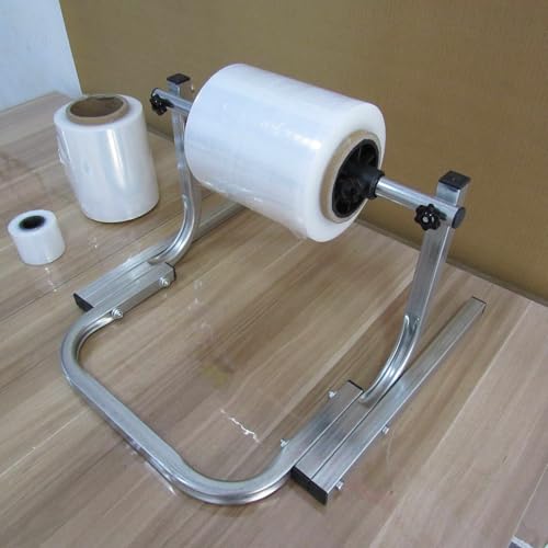Vertical Bubble wrap roll Holder, Manual Bubble Wrap Dispenser Silver(15x40x35cm)