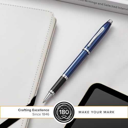 Cross Century II Cobalt Blue Diamond Selectip Rollerball Pen, Black Ink