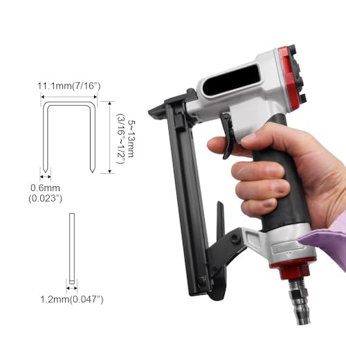 Oil-Free Pneumatic Staple Gun 20 Gauge Pneumatic Nail Gun 1013J Pneumatic Stapler Nail Gun Capacity 100 Staples