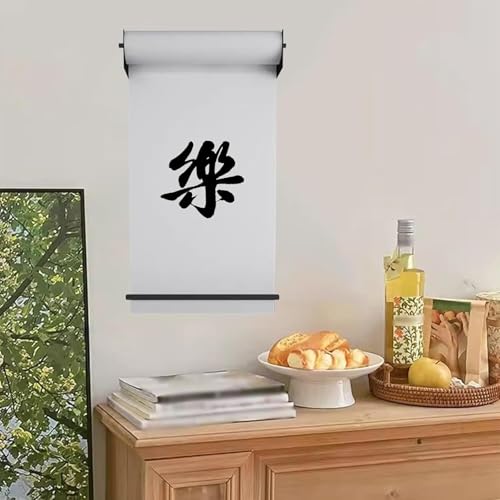 saditesdk Kraft Paper Roll Holder & Dispenser Wall Mounted Paper Roll Dispenser, Heavy-Duty Kraft Paper Scroll for Wall Decor Menus Drawing Boards Memos Wall Mount Note Paper Roll ，37cm/14.6inch Wide