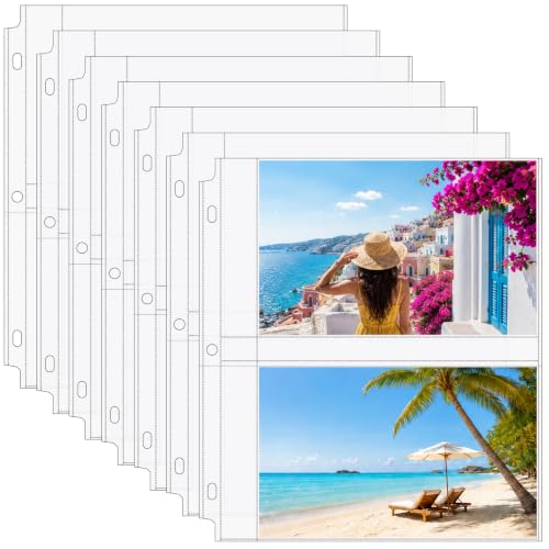MaxGear 200 Pack 5x7 Photo Sleeves for 3 Ring Binder (800 Pictures)