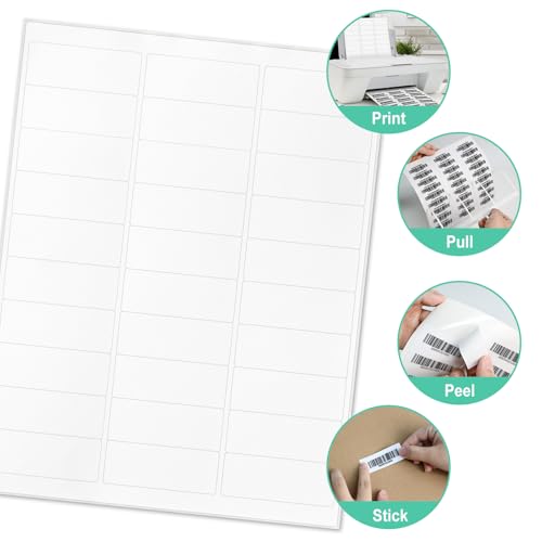 LLIKED 1" x 2-5/8" Address Labels 30/Sheet 15000 Labels 500 Sheets