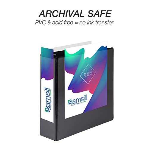 Samsill Durable 3 inch 3 Ring Binder, D Ring Binder, 100% Recycled Chipboard, Black, Pallet of 288 Binders in 24 Cartons