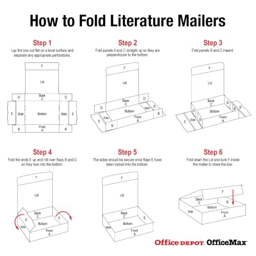Box USA Literature Mailers 16"L x 16"W x 4"H 25-Pack, Cardboard Box for Shipping, Moving, Mailing, Packing, Packaging and Storage