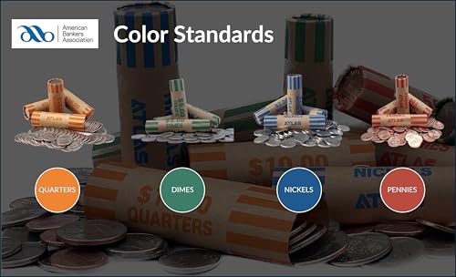 ATLAS Preformed Coin Wrappers - 1008 Count Penny Coin Roll Wrappers - Precrimped for Easy Coin Handling. Sort Your Loose Change by Hand or use Any Brand of Automatic Coin sorters (ACW-1008P)