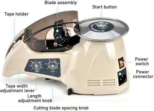 LKXNEW Automatic Tape Dispenser Machine, Precision Length Control for Efficient Adhesive Cutting, for Crafts, Packaging, and Office Use