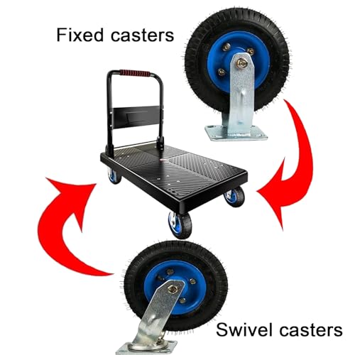 MXXADHPL Heavy Duty Trolley Casters - 2 Swivel & 2 Fixed Wheels, 6/8/10 Inch Replacement Foot Casters for Industrial Transport & Furniture - Reliable Mobility Solutions