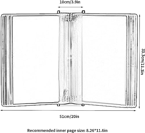 Hanging Wall File Folder, 10 Double-sided Panel Display System, Wall-mounted Folder, Page-turning File Holder, A4/letter Size, Used To Display Menus/catalogs/reports, Etc. (Color : G) ( Color : E )