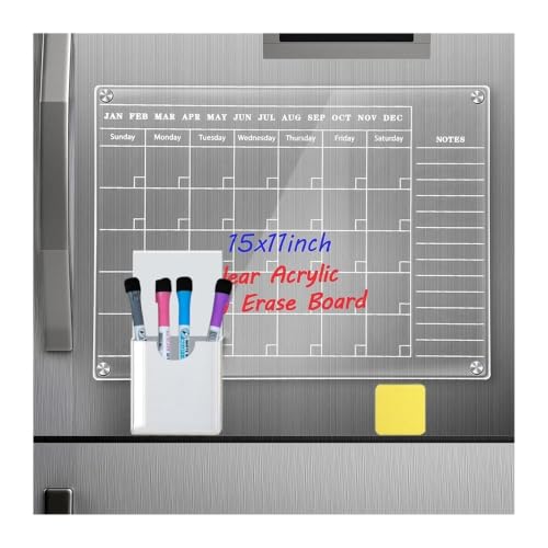 Magnetic Calendar Fridge Planning Whiteboard Dry Erase Calendar