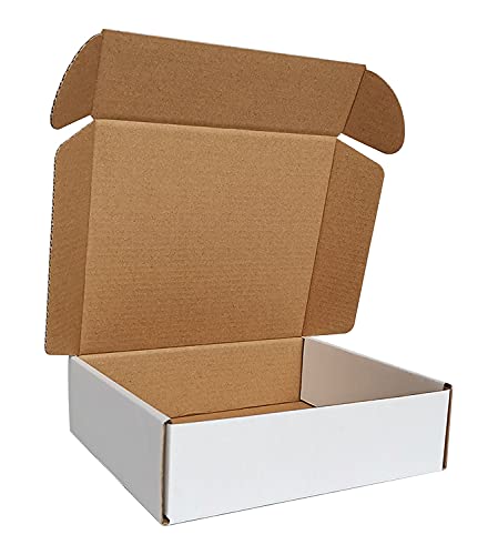 CH-BOX 250 Pack 7x6x2'' Small Shipping Boxes, Corrugated Cardboard Mailers for Business, White (CM762-250)