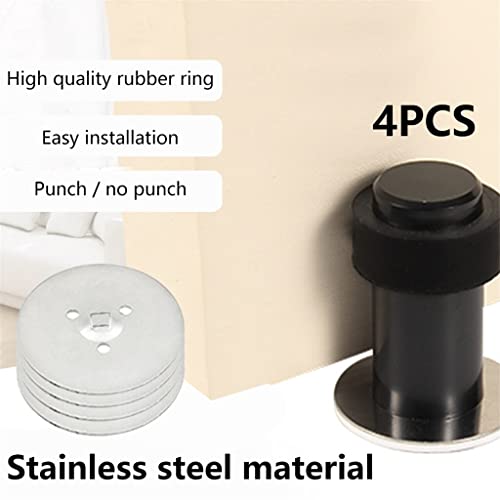 BUXGWLCH Hardware Shock Proof Anti Scratch Door Stopper Living Room Portable Stainless Steel Adhesive Accessories