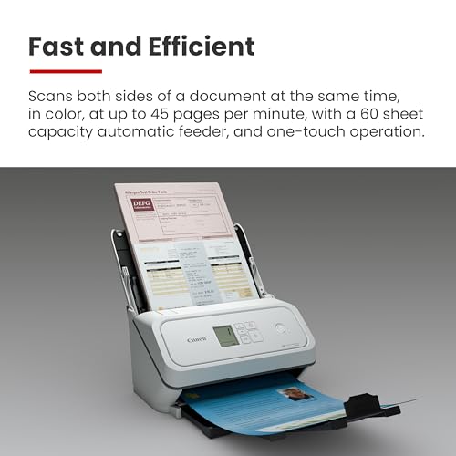 Canon imageFORMULA R40II Office Document Scanner - Duplex Scanning, Easy Setup, Scans a Wide Variety of Documents, Scans to Cloud