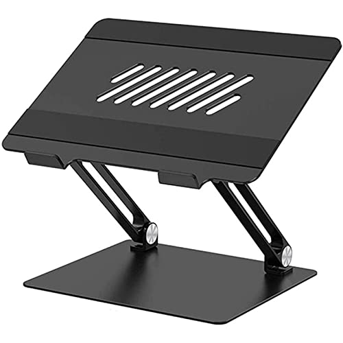 Feilx Laptop Stand, Adjustable Laptop Stand, Ergonomic Laptop Riser Holde, Foldable Aluminum Alloy Computer Stand with 10 to 15.6 Inches Notebook Computer (Color : Black)
