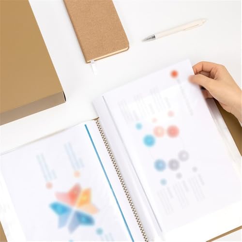 Filing Envelopes 4 Pcs Multi-Layer A4 Folder 80 Pages Information Book with Transparent Inserts Office Supplies Sheet Music Folder Plastic Folders
