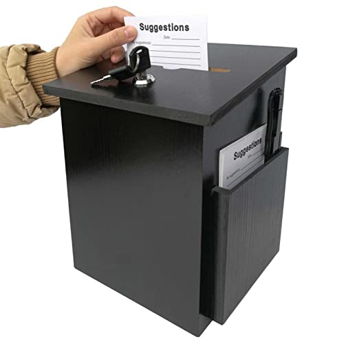 ZEELYDE Donation/Charity/Suggestion Box,Charity Donation Suggestion Suggestion Box Church Supplies Wooden Dedication Vote Hanging Wall with Lock Box Donation Box Dedication Prayer Box