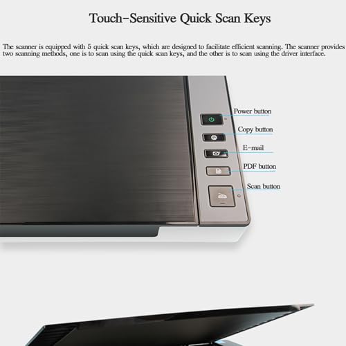 Piefeak High Speed Flatbed Scanner, A3 Large Format Color Photo & Document Scanner, 1200 Dpi Optical Resolution, Auto-Scan, 8sec Fast Scan Speeds, for Home and Home Office