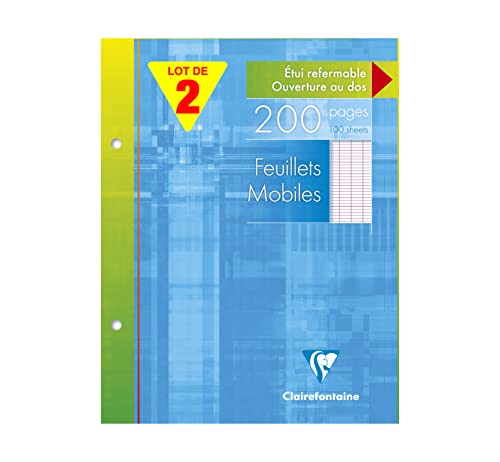 Clairefontaine Metric Set of 2 Paper Refill Pads Large Squares 17x22cm Assorted Colours