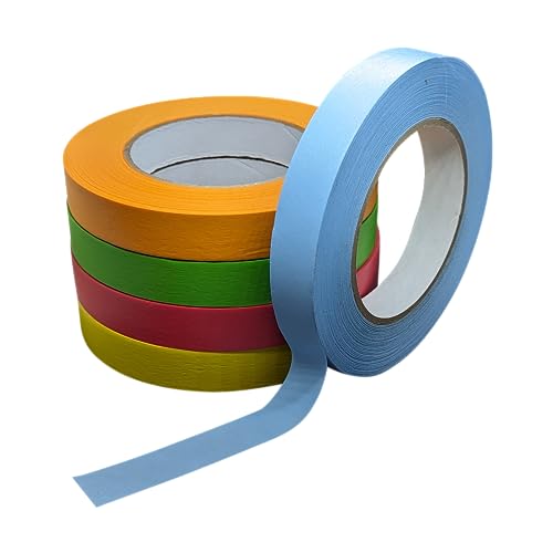 Bartovation Lab Labeling Tape, 3/4 in x 2160 in, 5 Rolls, Assorted Colors