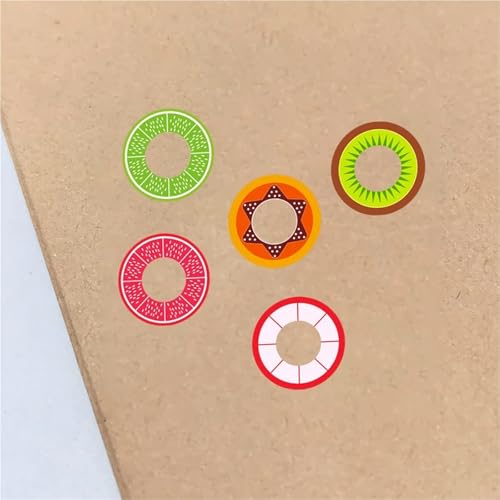 Hole Reinforcement Stickers 30Sheets Fruit Hole Reinforcement Stickers, 10 Donut Designs, Tear-Resistant Labels for Loose-Leaf Paper and DIY Projects