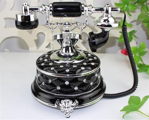 Vintage Corded Landline Phone,Antique Telephone,Old Fashion Desk with Push Button/LCD Display/Mechanical Ringtone/Electronic Ringtone/Redial/Hands-Free