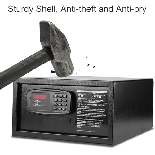 XRRJFYH 1.0 Cuft Security Box Digital Safe Small Safe Box with Key Safebox for Hotel, Office, Home