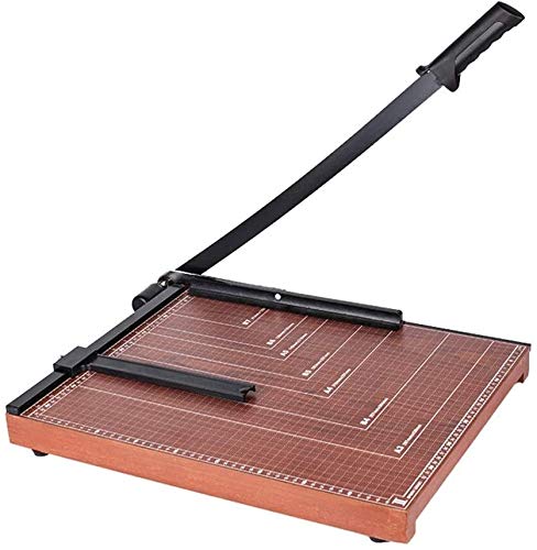Paper Cutter Guillotine Paper Cutter, Paper Trimmer Wooden Paper Cutter Blade Sharp and Durable Solid Wood Plate Wear-Resistant and Durable Suitable