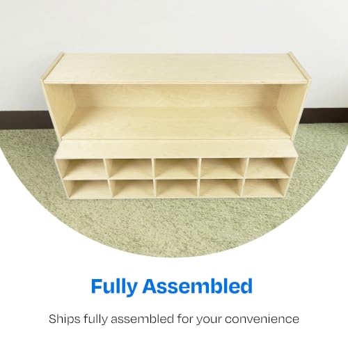 ABC Company Cubby Inserts, Natural Wood Tone, 10 Cubby Inserts