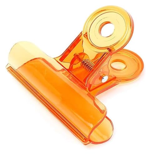Binder Clips,Binder Clips,Metal Foldback Clips，Transparent Mix Colored Plastic Binder Clips Paper Sheets Clips(Blue,63mm)