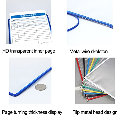 UMJIGF Desktop Document Holder A4 Reference Catalog Rack Catalog Display Rack, 10 Double-Sided Panels, A4 Letter-Size Wall Mounted Reference System, For Offices, Workshops, Exhi,Color