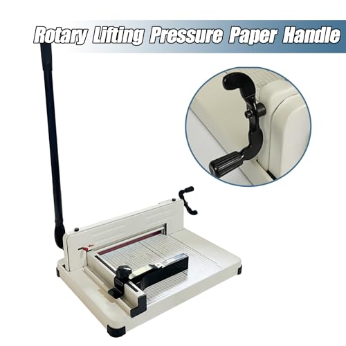 TECHTONGDA A4 Manual Paper Cutter 12.2in Heavy Duty Stack Paper Cutter, Guillotine Trimmer Max. Cutting Thickness 1.57in with Security Lock for Offices Schools Printing Shops