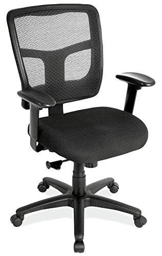OfficeSource Cool Mesh Basic Series Mid-Back Task Chair, Black