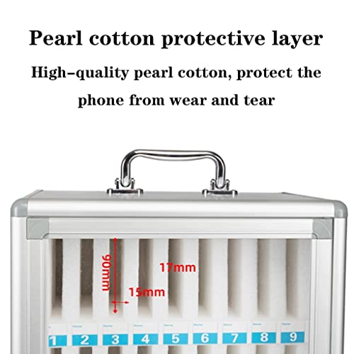 Aluminum Alloy Clear Cell Phones Storage Cabinet Pocket Chart Storage Locker Box Wall-Mounted with A Locked Can Be Carried by Hand for Office Classroom (Size : 24)