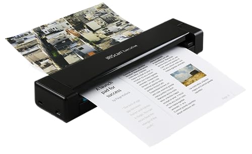 IRIScan Executive 4 Pro Black Portable Duplex Scanner, 8 PPM USB Document and Receipt Scanner for Windows, Readiris PDF Included