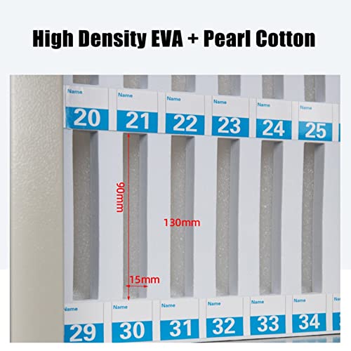 Cell Phone Safe Mobile Phone Storage Box Stainless Steel with Handle Clear Cell Phones Storage Cabinet Pocket Chart for Office Classroom (Color : 36(32 * 21 * 50cm))