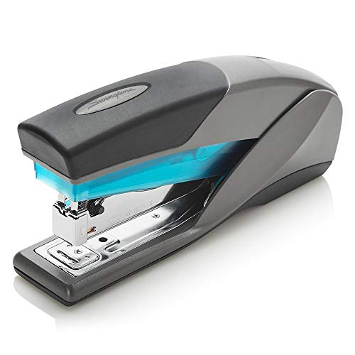Stapler, Optima 25, Full Size Desktop Stapler, 25 Sheet Capacity, Reduced Effort, Blue/Gray (66404) - SWI66404 (2)