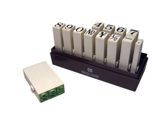 Sanby EN-S0 Endless Stamp Joint Type Number Set Mincho Tai 15 Pieces