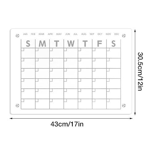 Magnetic Calendar Fridge Dry Erase Board Week and Month Plan