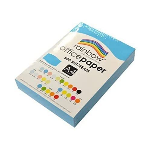 Rainbow A4 80Gsm Office Paper 500 Sheets, Blue